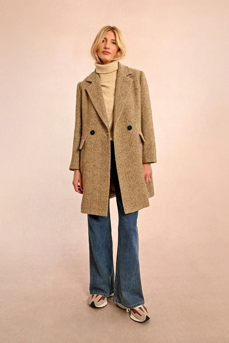 HERRINGBONE OVERCOAT