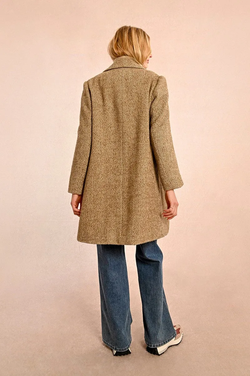 HERRINGBONE OVERCOAT