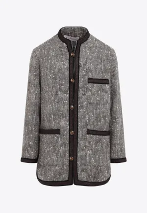 Herringbone Wool Coat