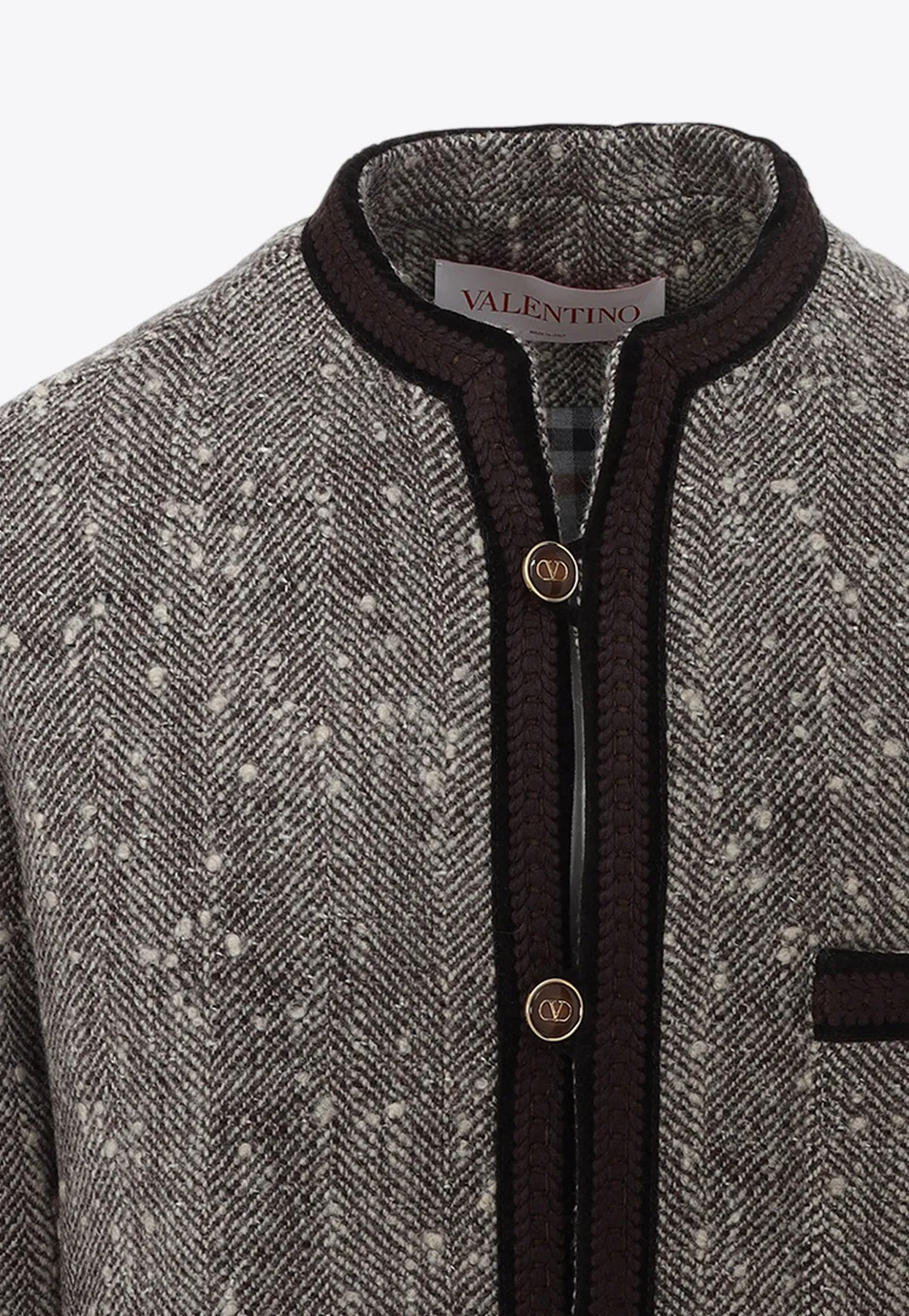 Herringbone Wool Coat