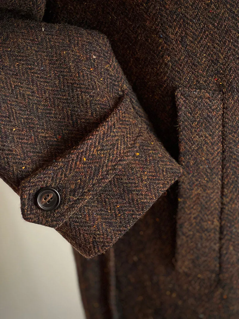 Herringbone Wool Overcoat