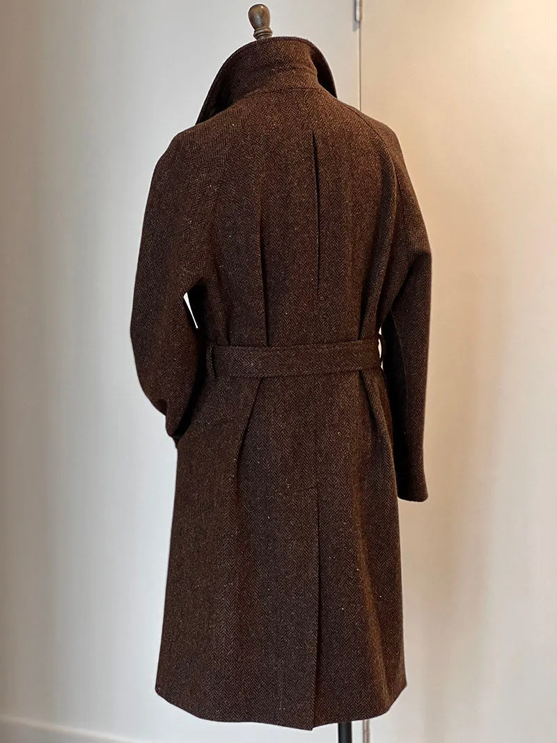 Herringbone Wool Overcoat