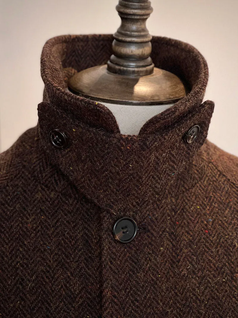 Herringbone Wool Overcoat