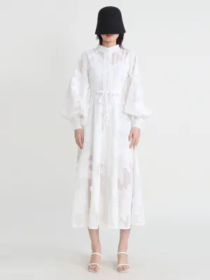 High Waist Tunic Embroidery Dress