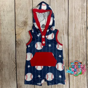 Hooded Baseball Onesie
