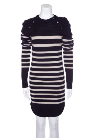 Isabel Marant Navy and Cream Stripe Tunic Sweater Dress SZ 38