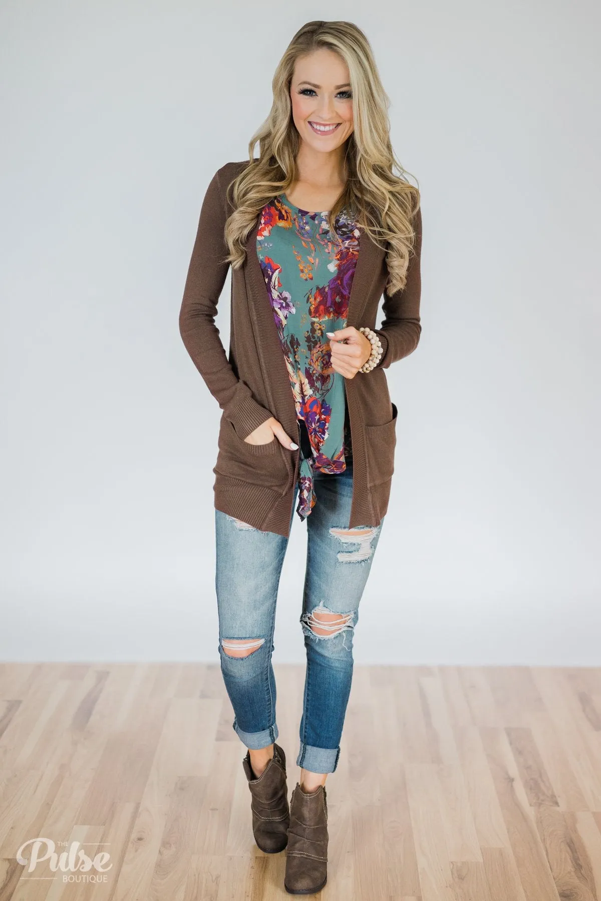 Island in the Stream Floral Tank Top- Dark Teal