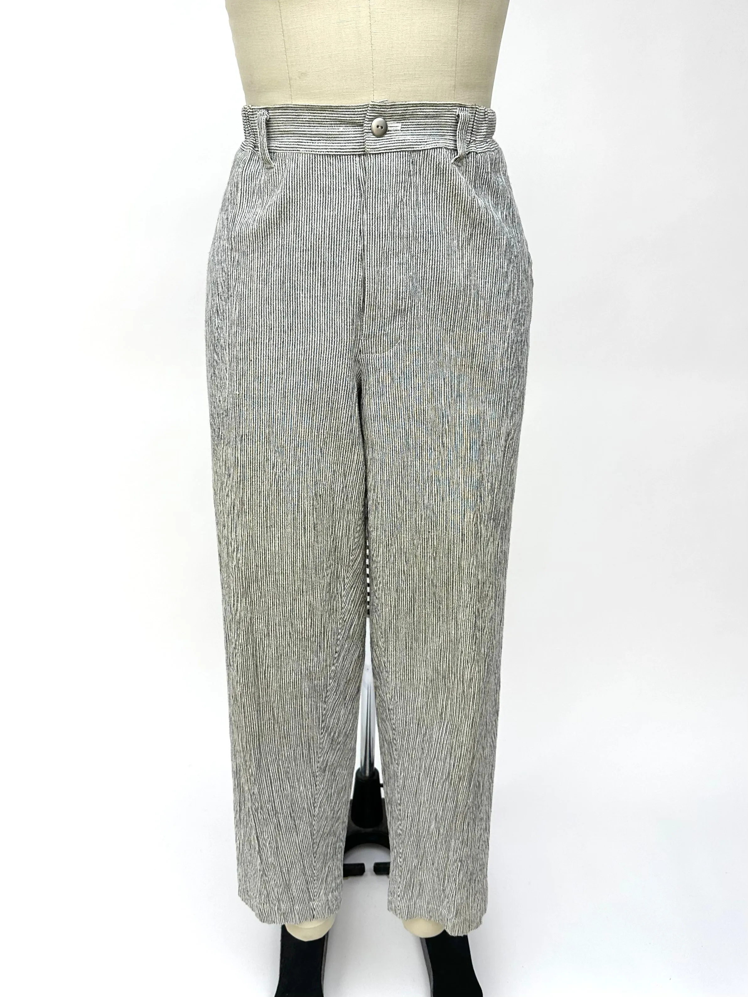 Issey Miyake Plantation Striped Trousers