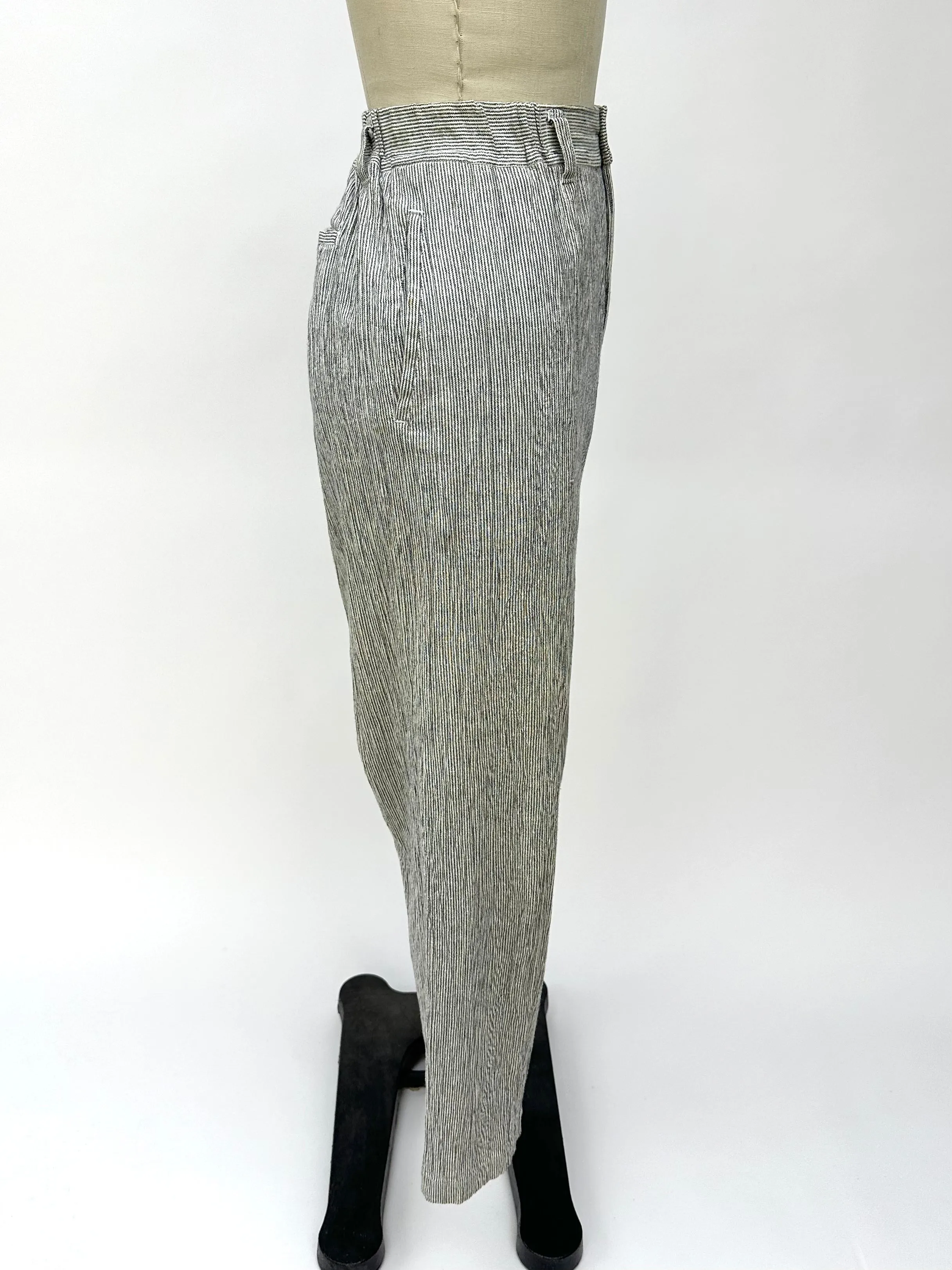 Issey Miyake Plantation Striped Trousers