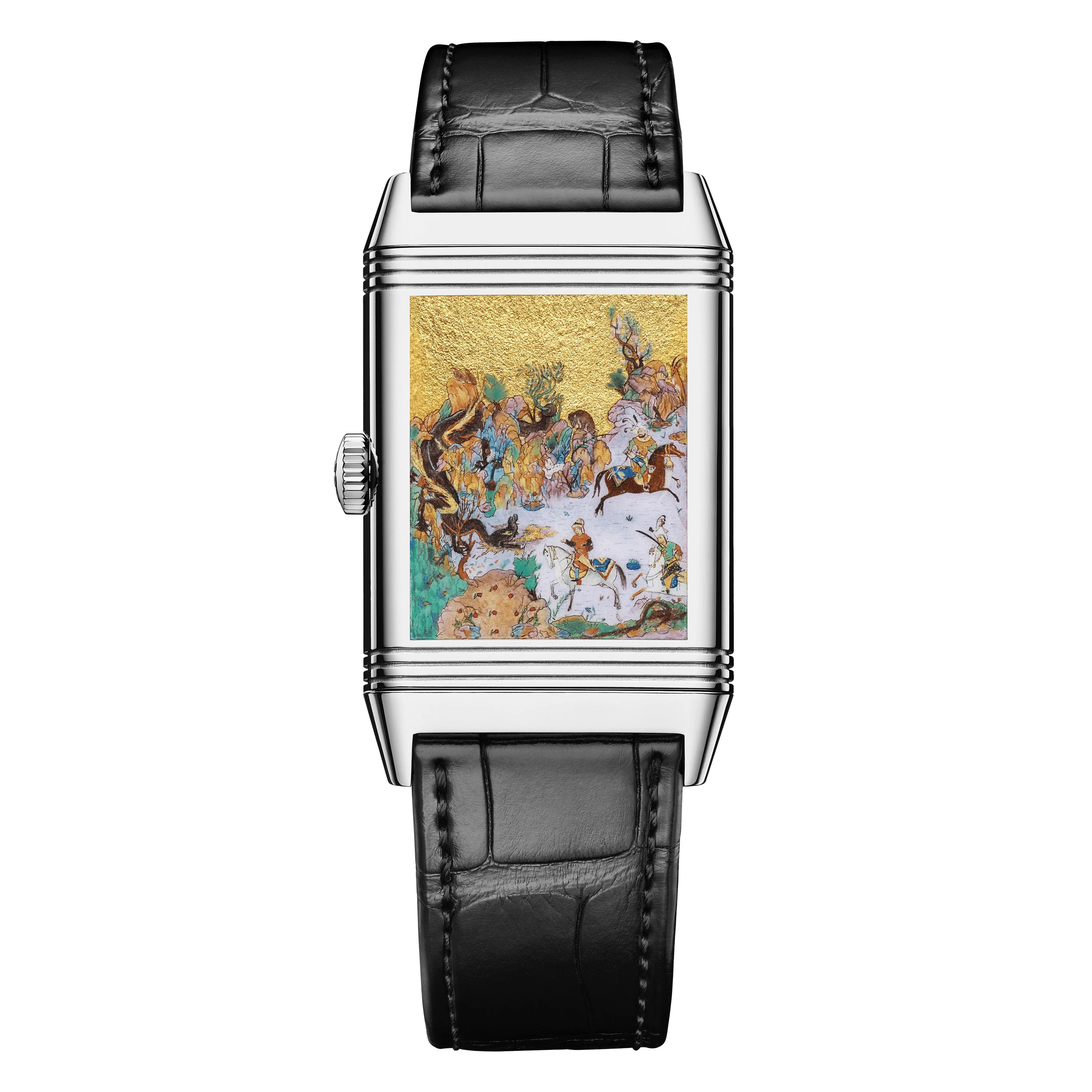 Jaeger-LeCoultre Reverso Tribute Shahnameh 'Faridun tests his sons' Watch, 49.4x29.9mm Blue Dial, Q39334S2
