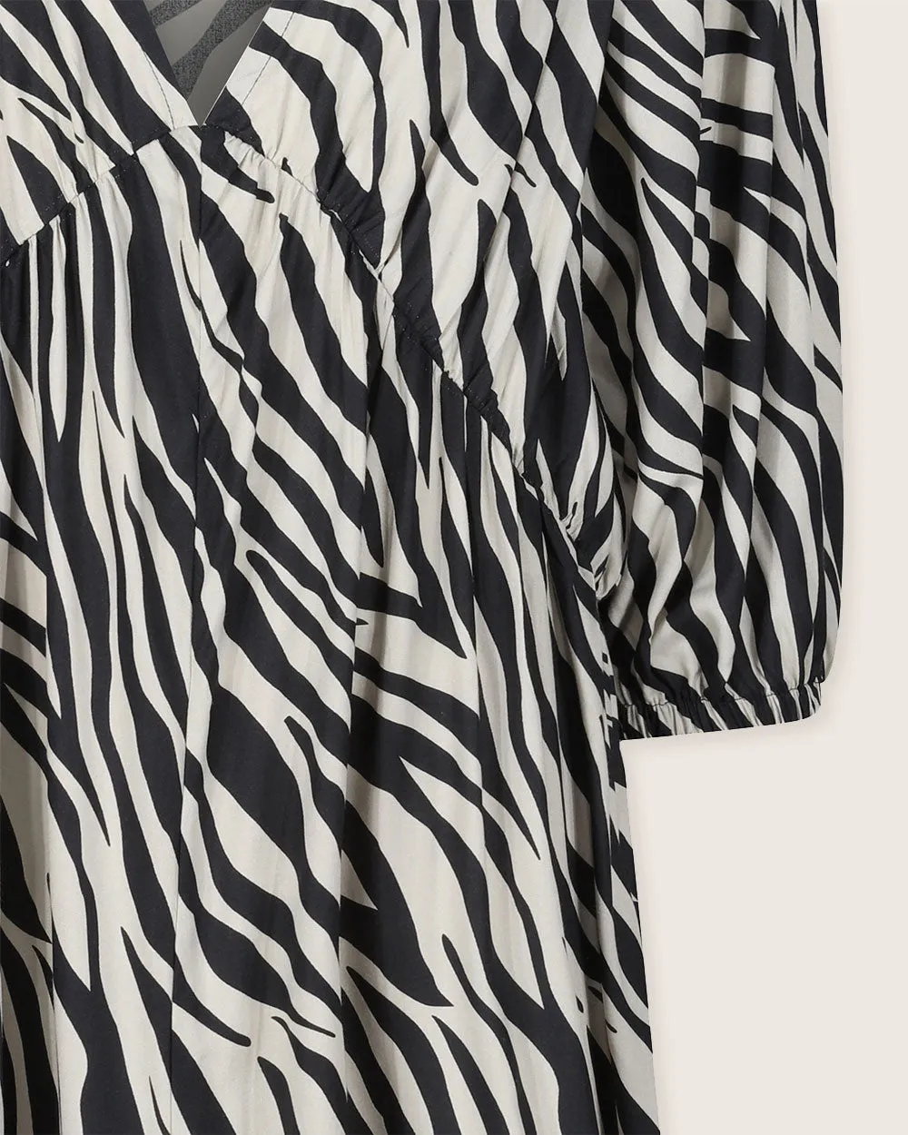 Jasmine Long Zebra Viscose Dress