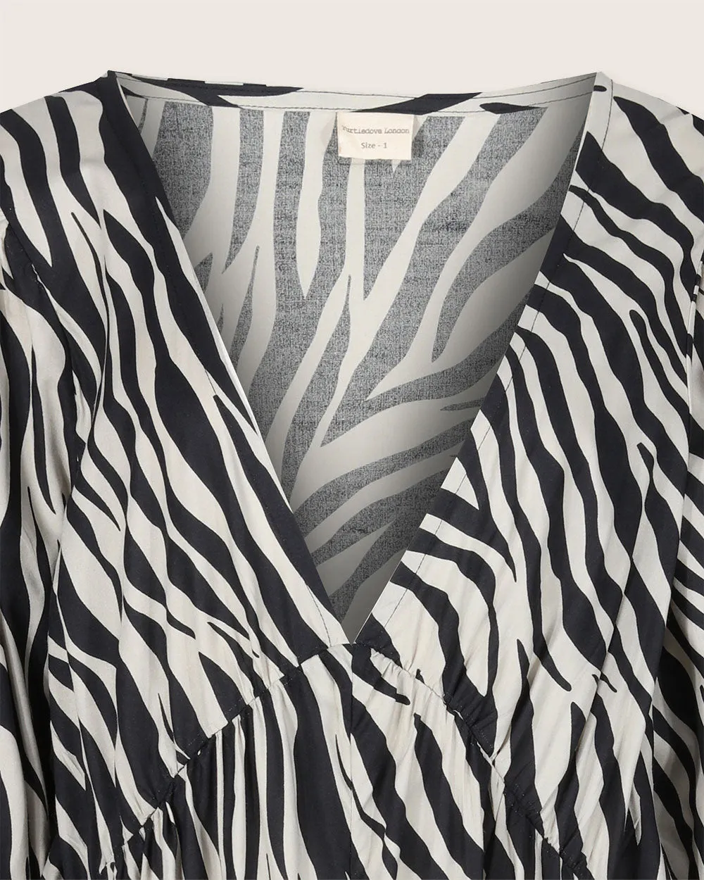 Jasmine Long Zebra Viscose Dress