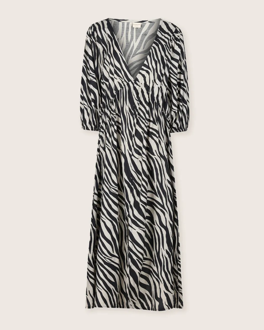 Jasmine Long Zebra Viscose Dress