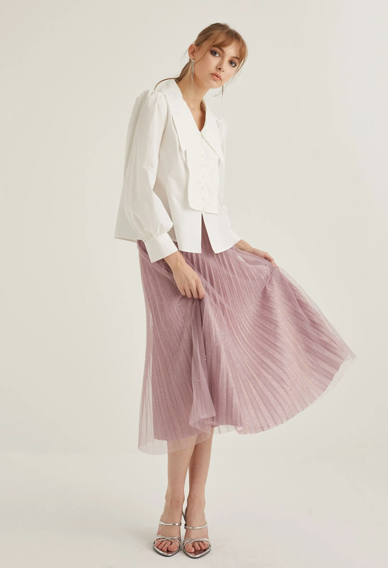 Jennie Button Front Panel Detail Blouse