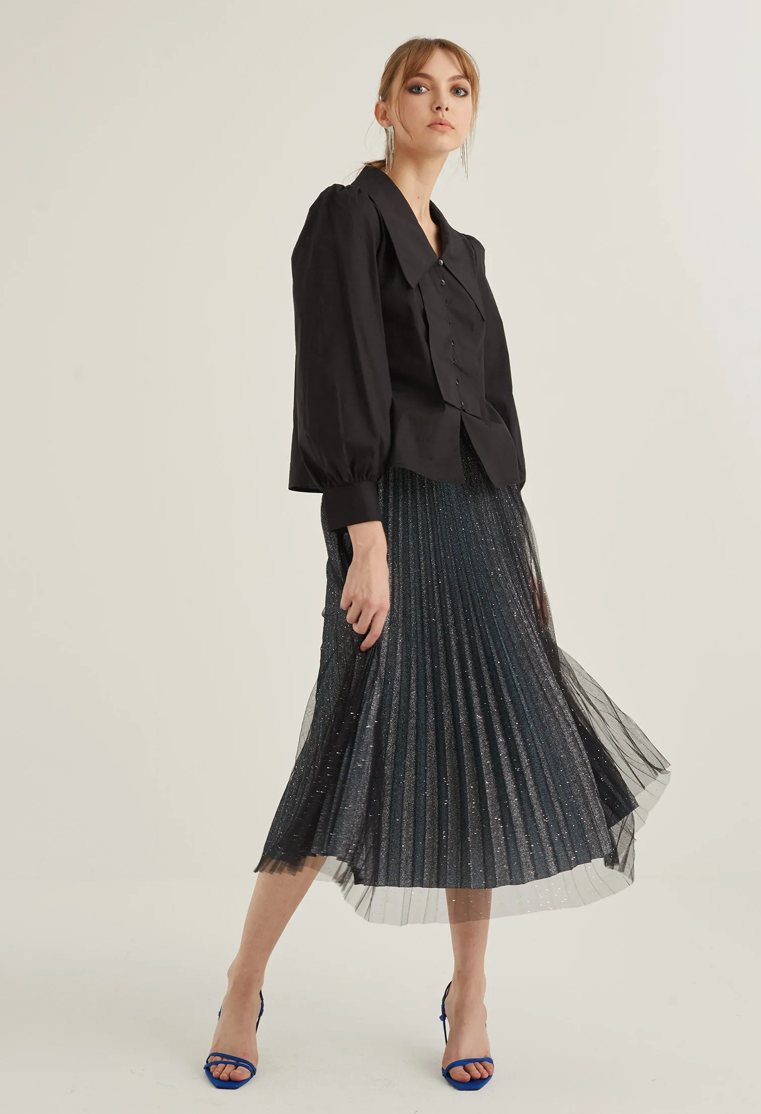 Jennie Button Front Panel Detail Blouse