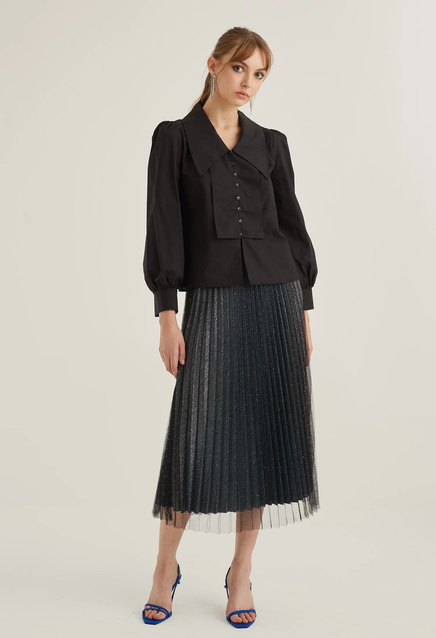 Jennie Button Front Panel Detail Blouse