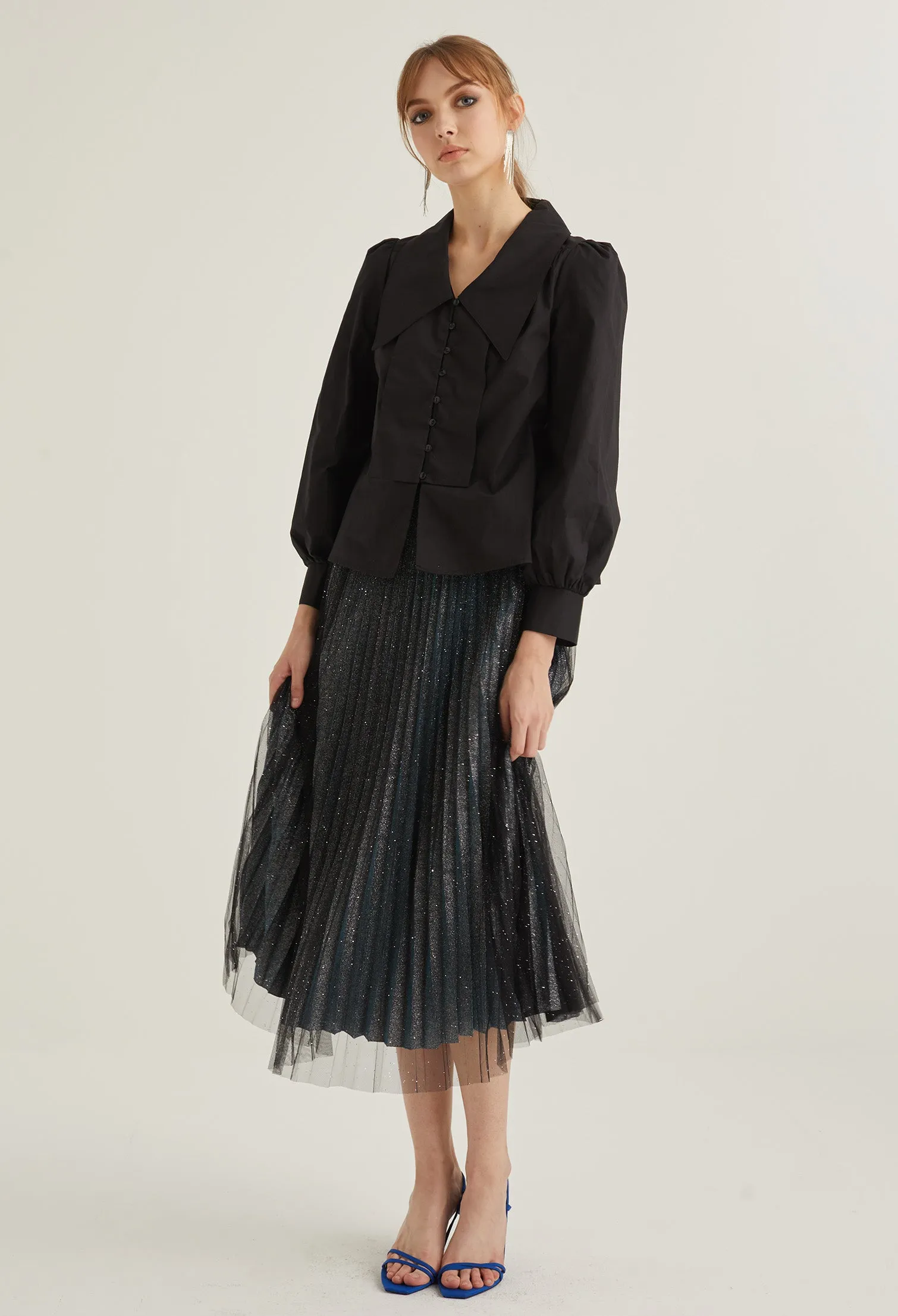 Jennie Button Front Panel Detail Blouse