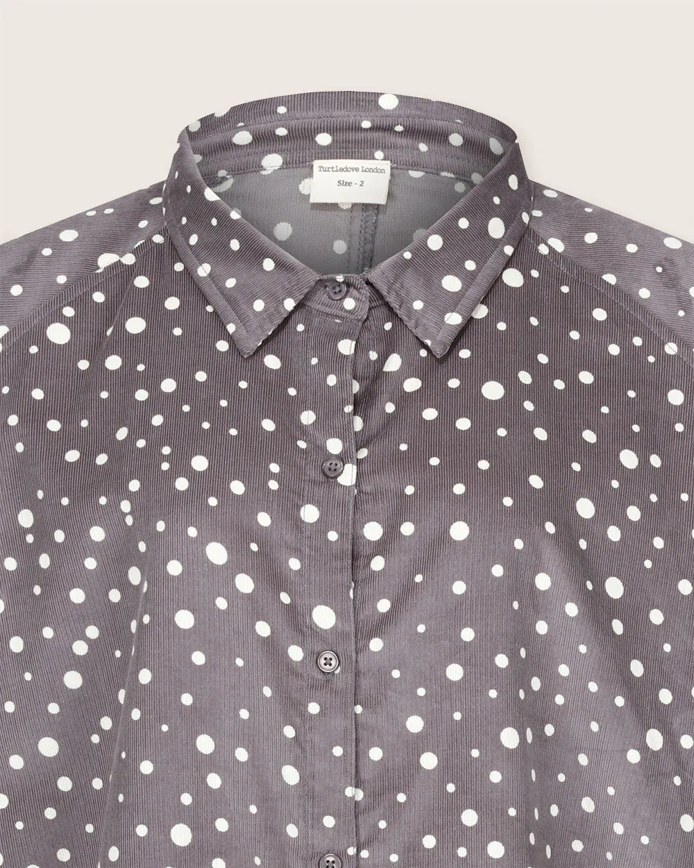 Jess Grey Abstract Spot Print Midi Shirt Dress