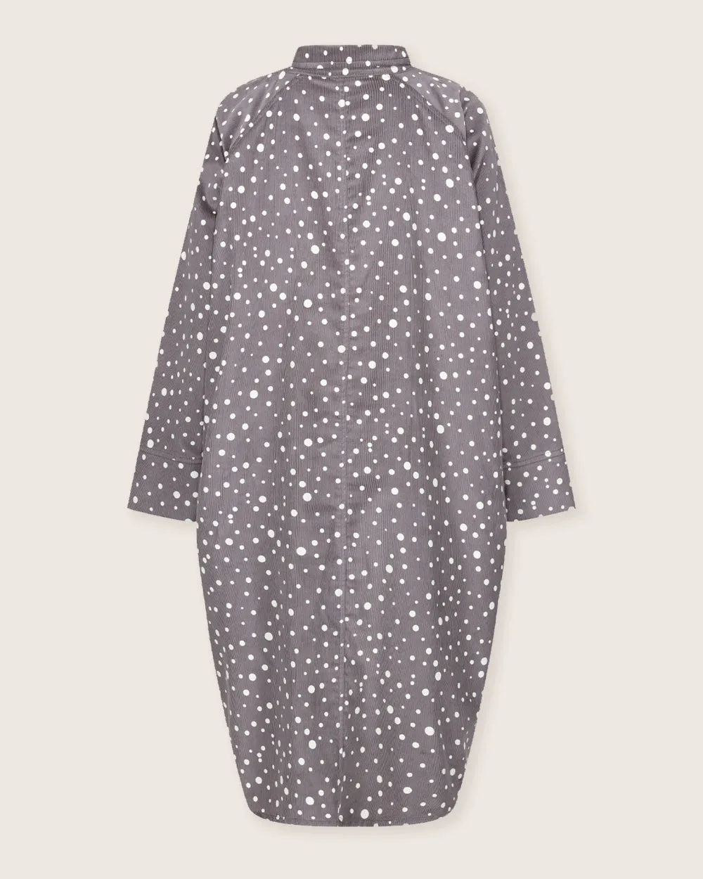 Jess Grey Abstract Spot Print Midi Shirt Dress
