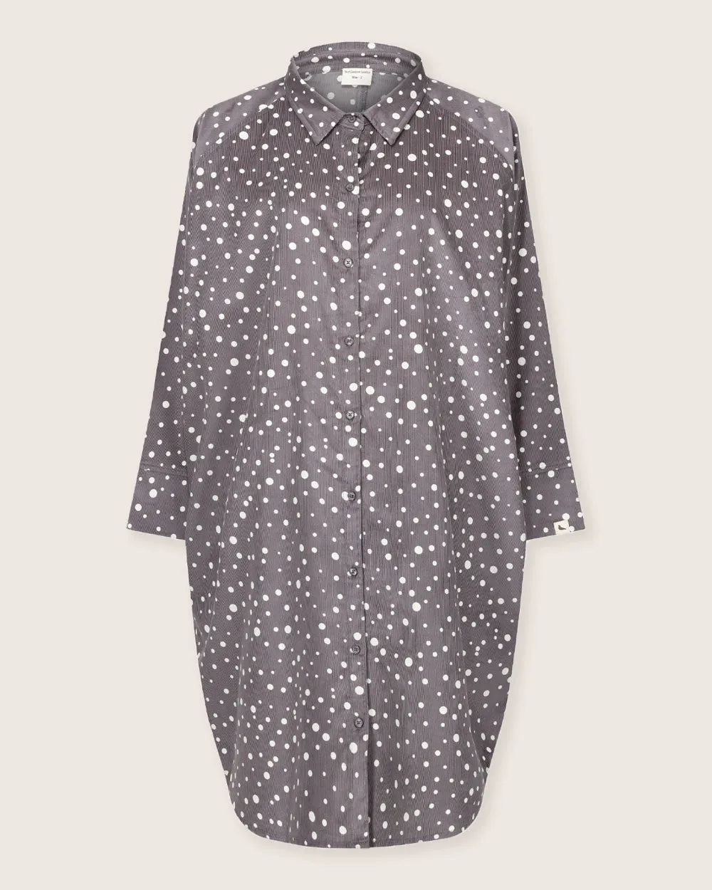 Jess Grey Abstract Spot Print Midi Shirt Dress