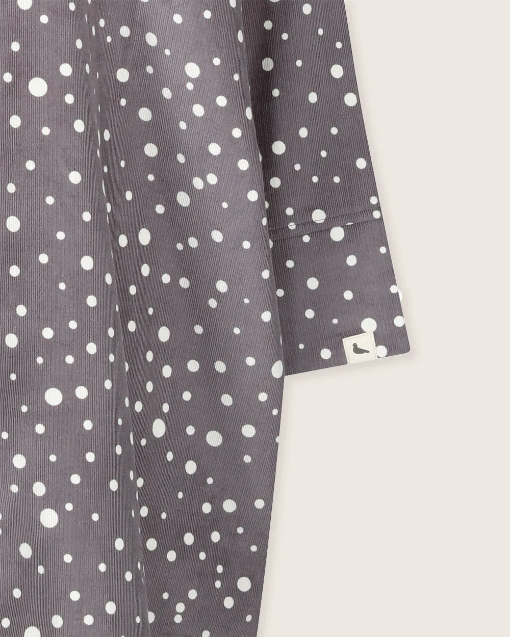 Jess Grey Abstract Spot Print Midi Shirt Dress