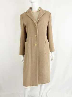Jil Sander Herringbone Angora Coat Size S