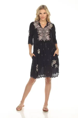 Johnny Was Triana Embroidered Tunic Dress Boho Chic C34222