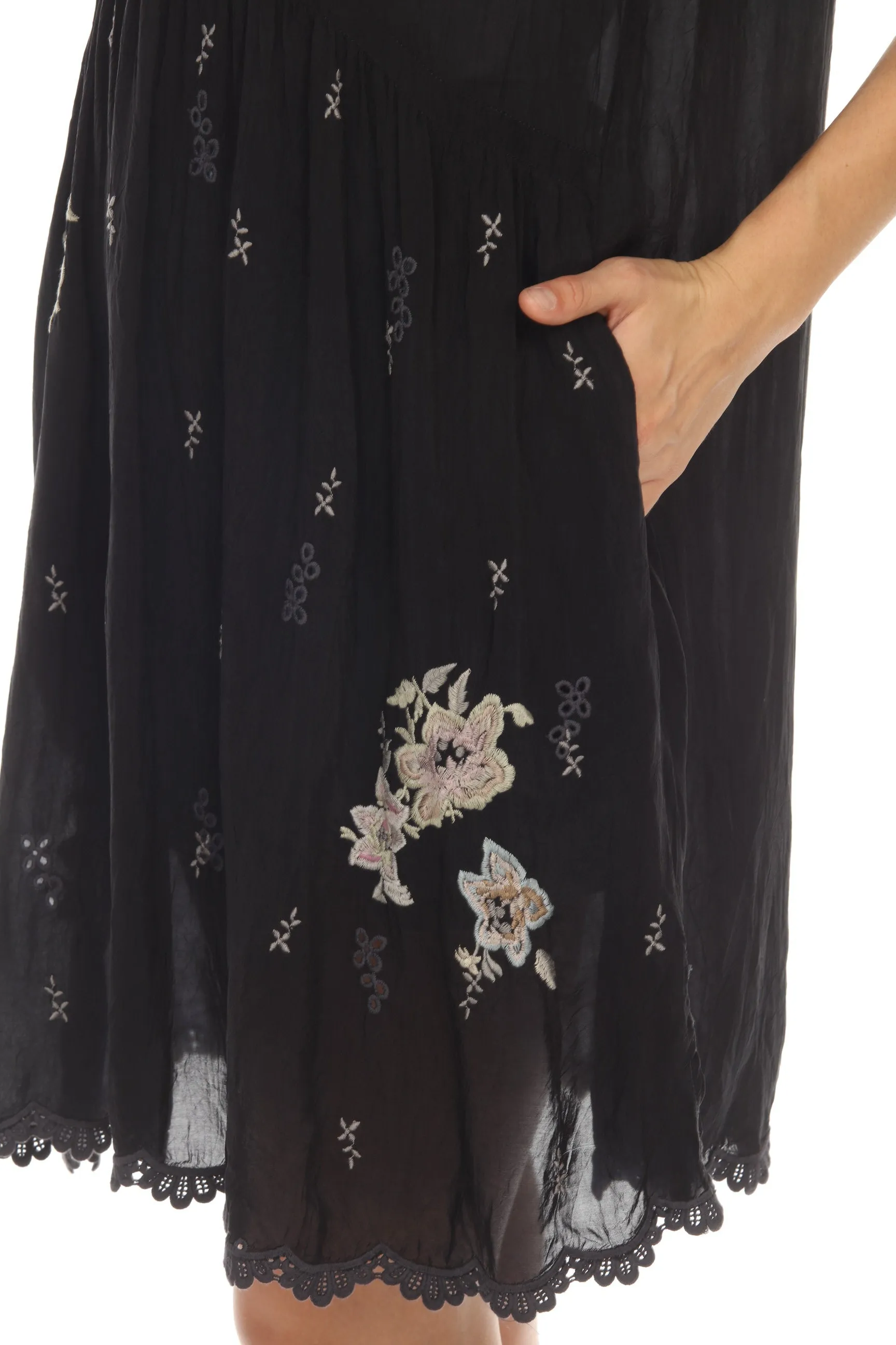 Johnny Was Triana Embroidered Tunic Dress Boho Chic C34222