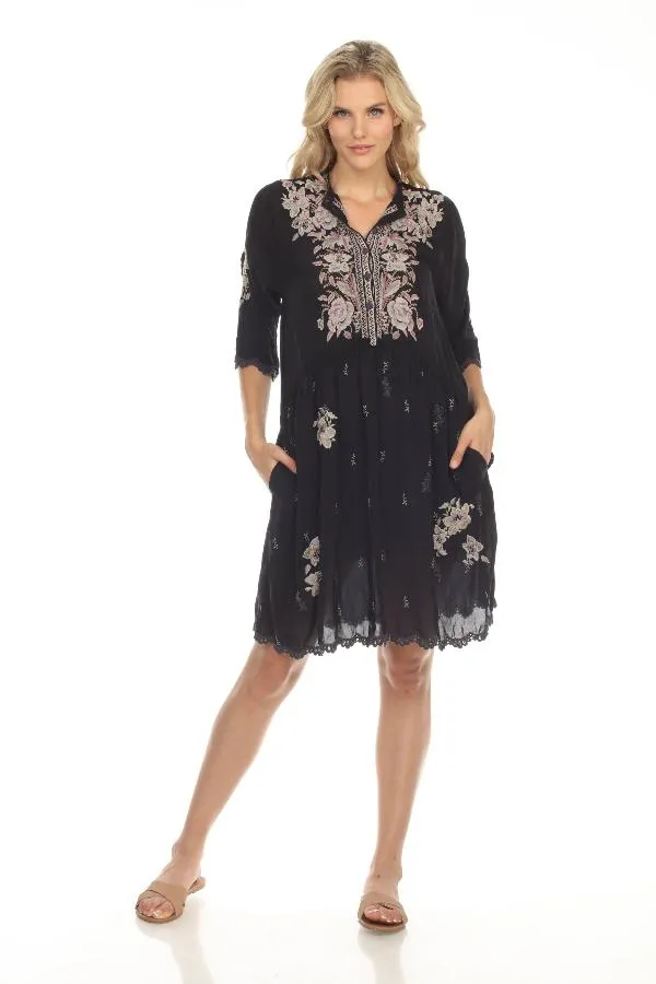 Johnny Was Triana Embroidered Tunic Dress Boho Chic C34222