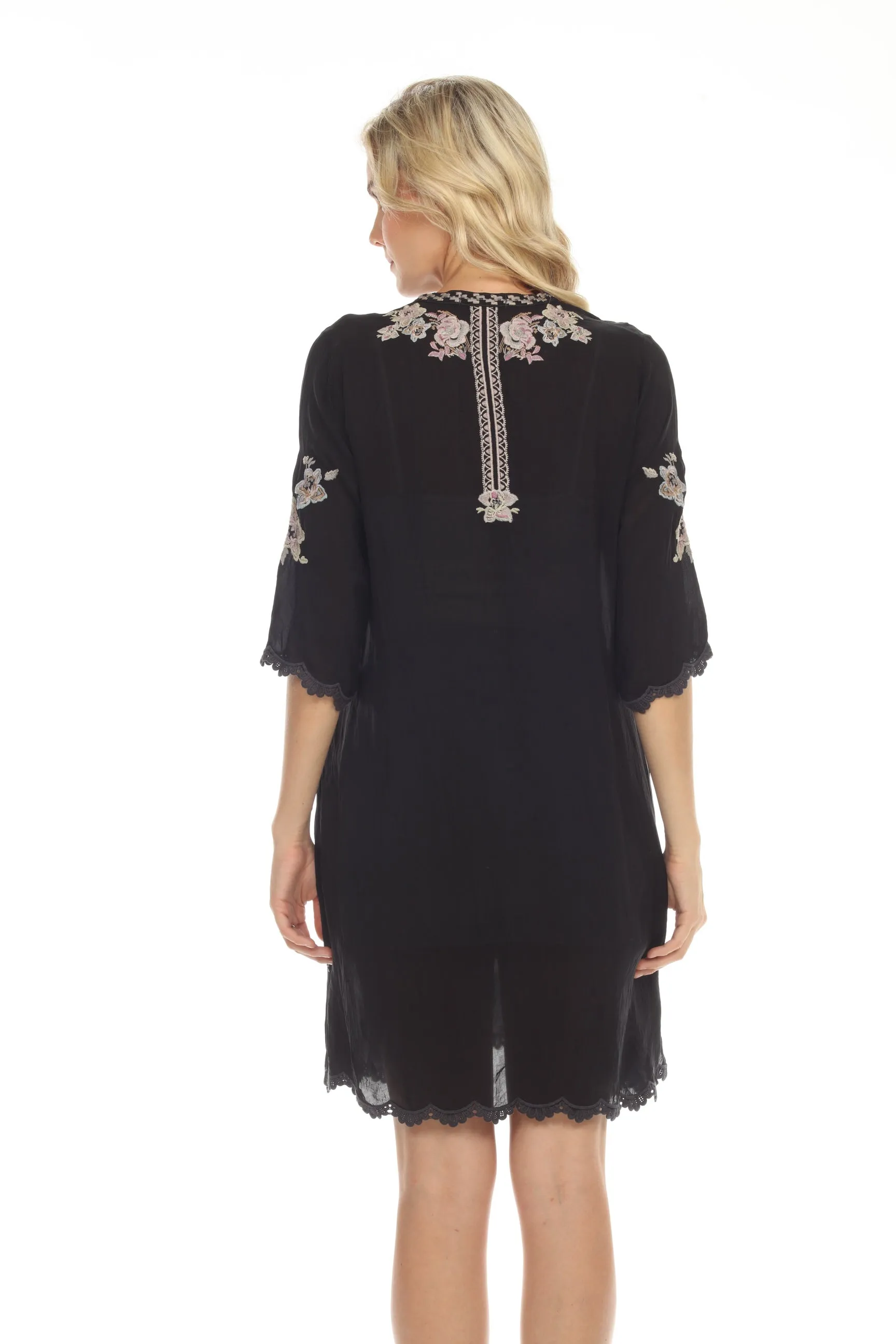 Johnny Was Triana Embroidered Tunic Dress Boho Chic C34222