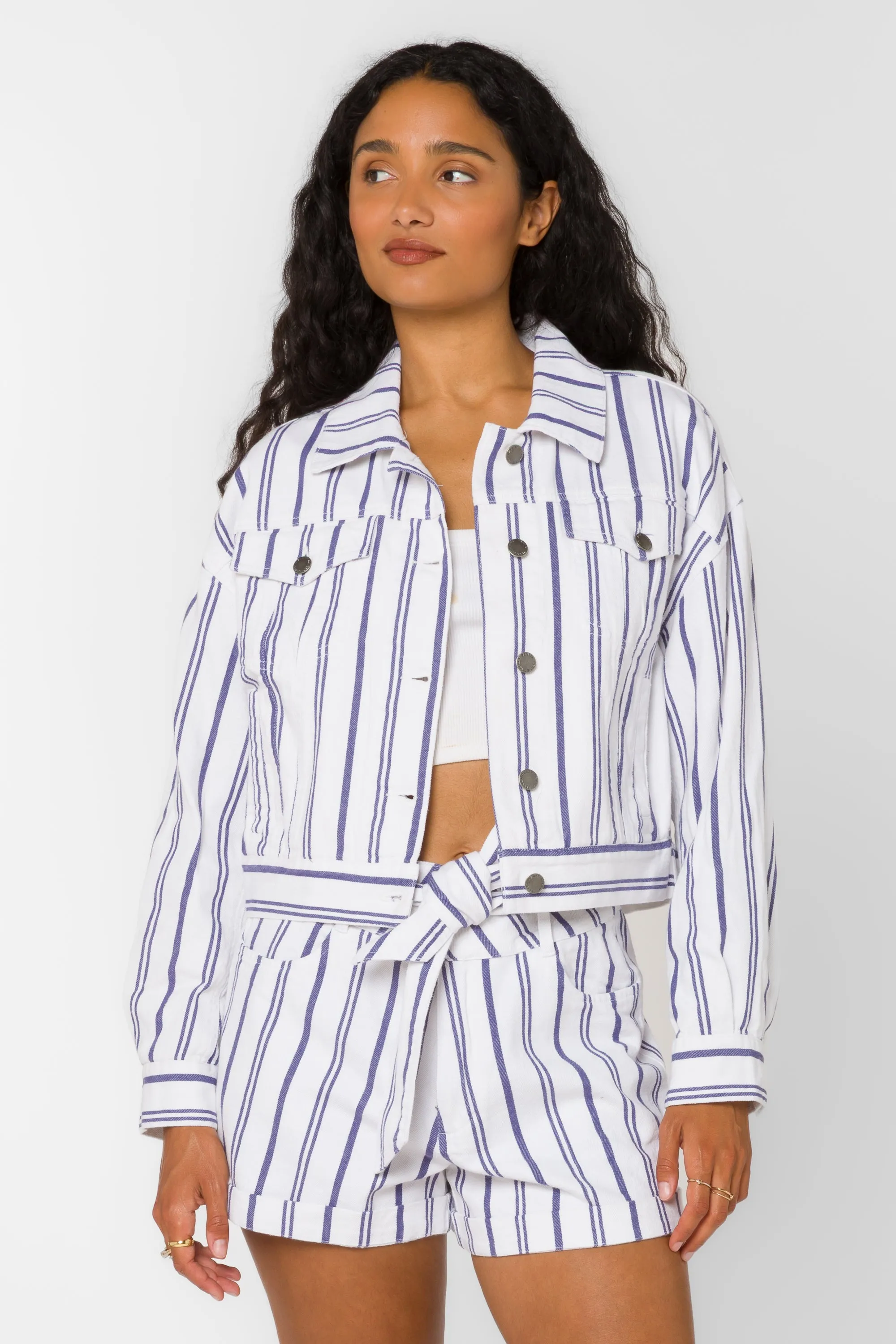 Jones Dusk Blue Stripe Jacket