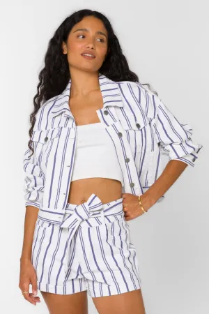 Jones Dusk Blue Stripe Jacket