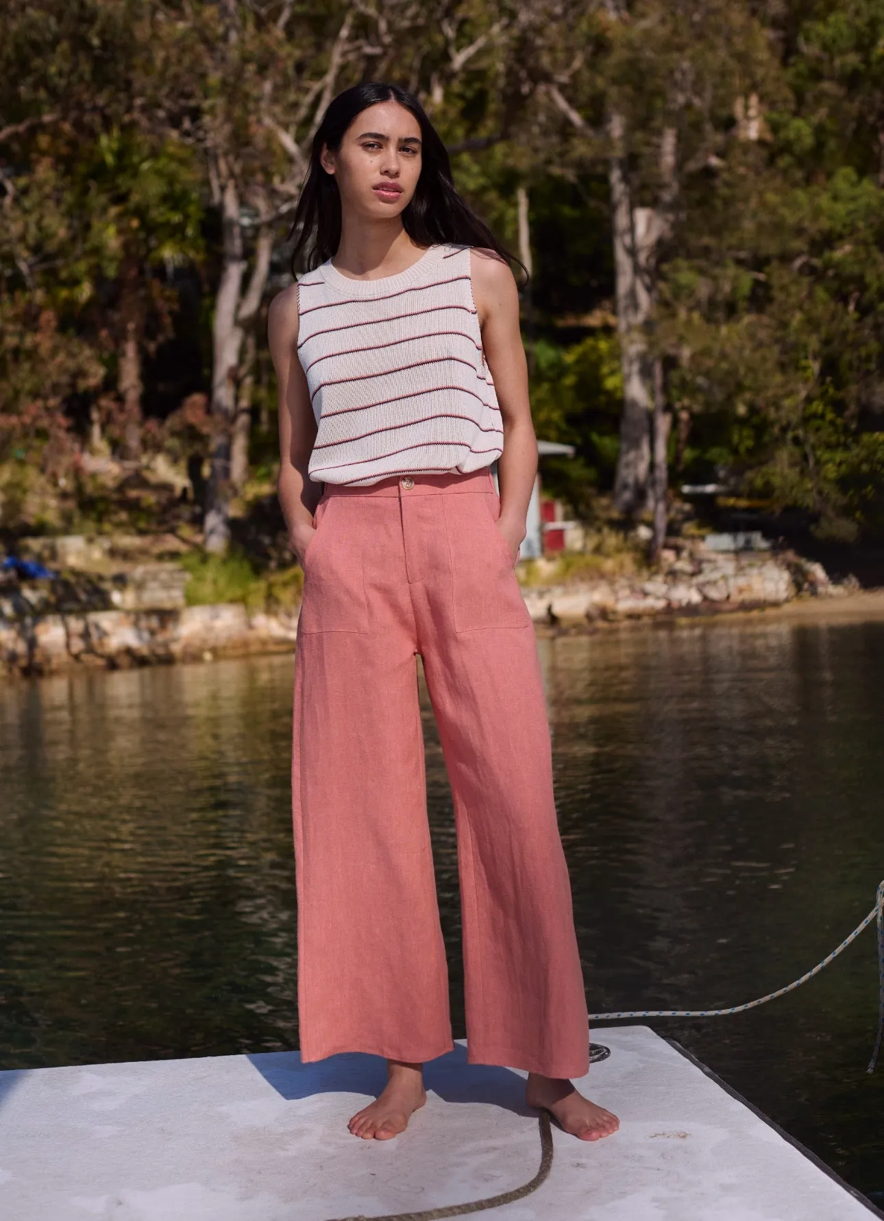 Jude pants in coral