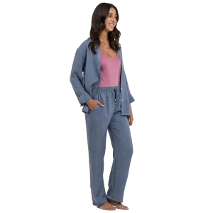 Kali Linen Pants - Blue