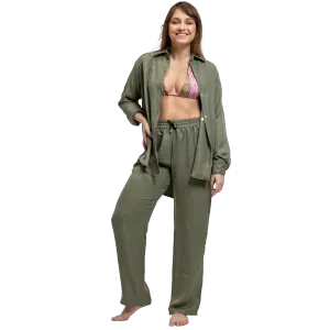 Kali Linen Set - Olive Green
