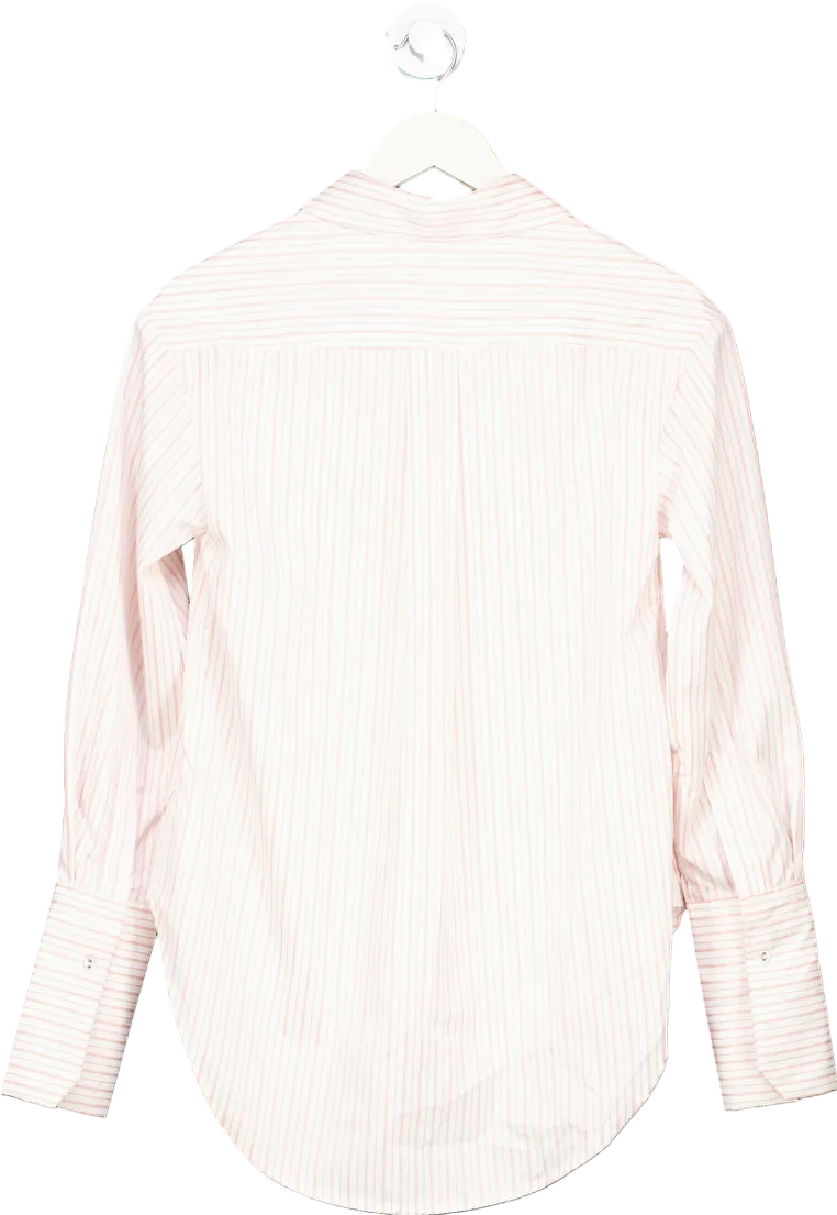 Karen Millen Pink/White Striped Classic Shirt UK 6