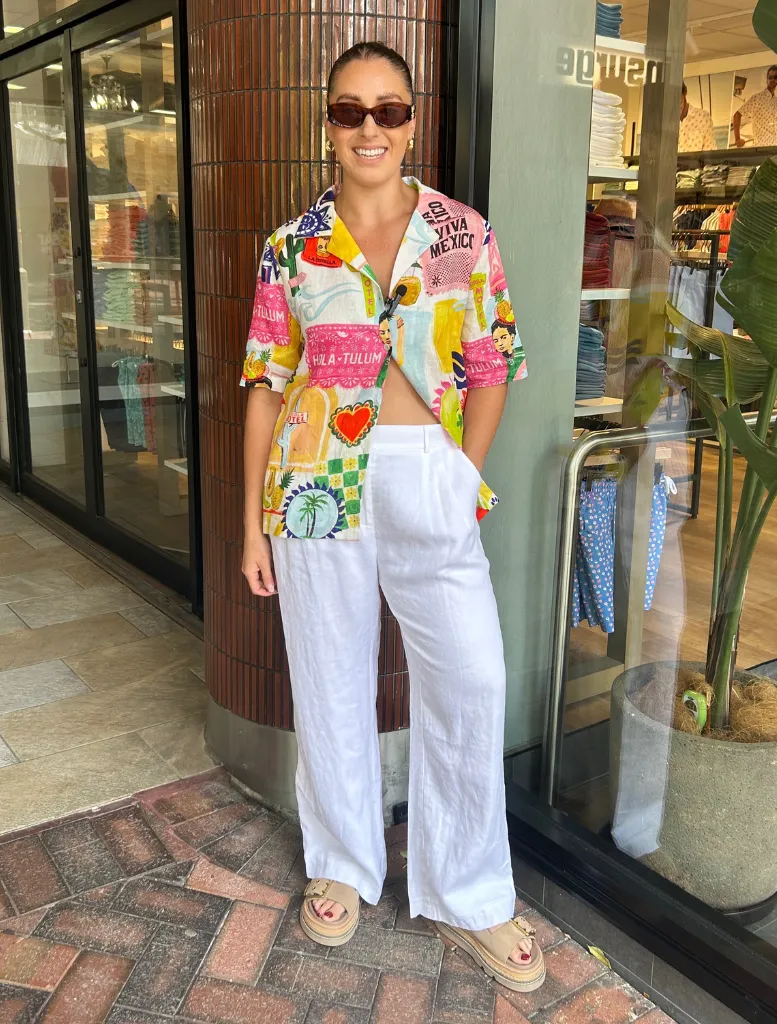 Katja Linen Trousers - White