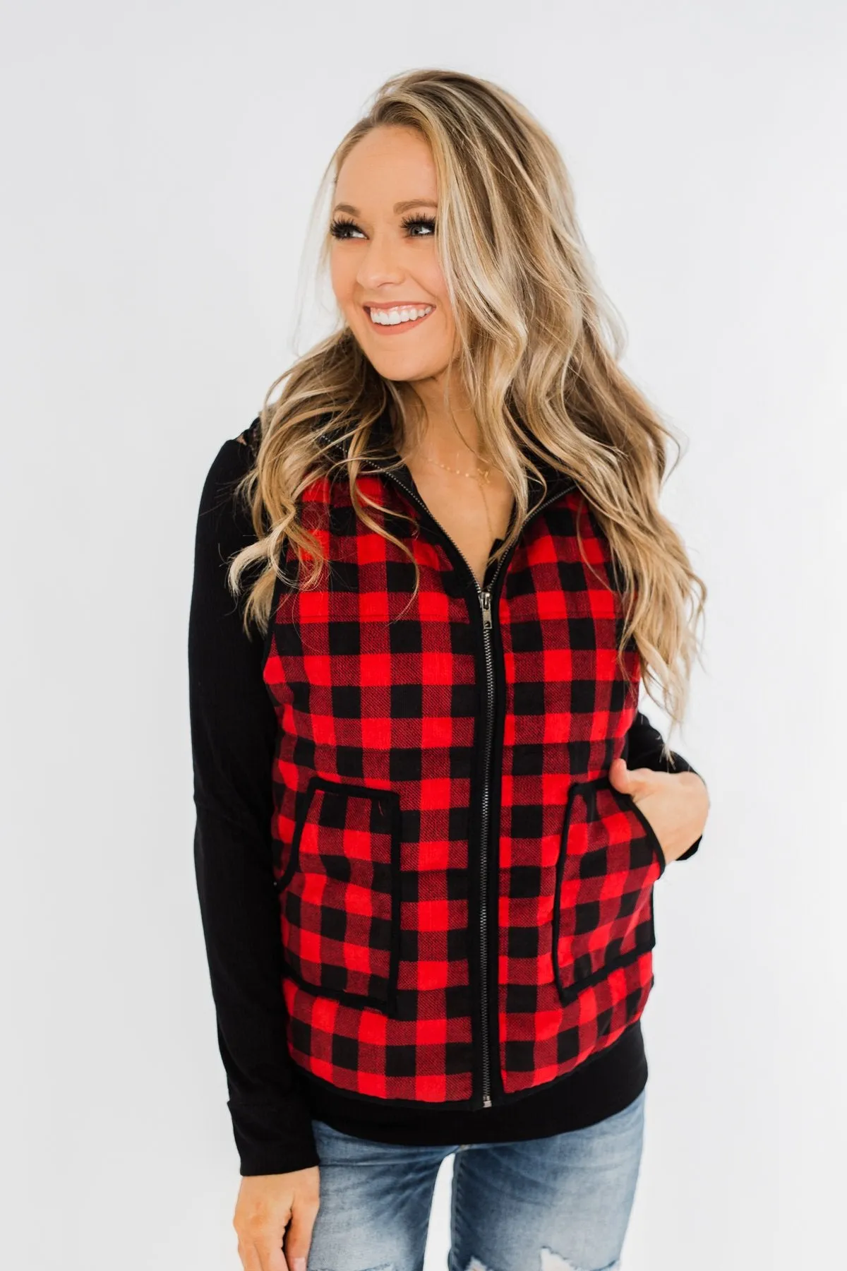 Keep It Cool Vest- Buffalo Plaid
