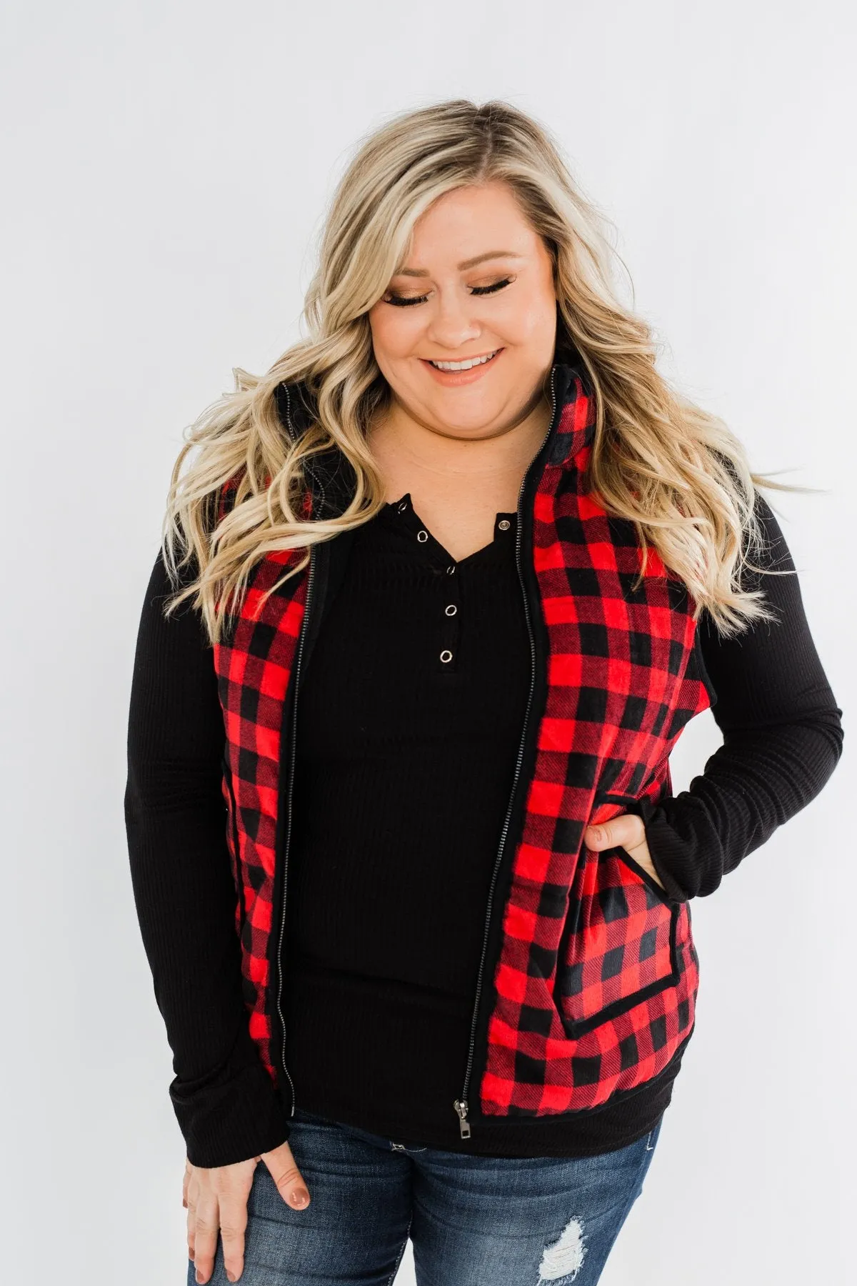 Keep It Cool Vest- Buffalo Plaid