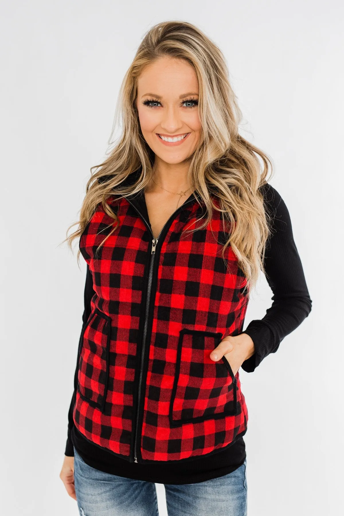 Keep It Cool Vest- Buffalo Plaid