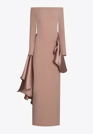 Kiana Off-Shoulder Draped Gown