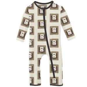 KicKee Pants Natural S'mores Coverall with Zipper