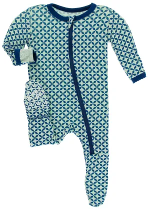 KicKee Pants Pistachio Taj Mahal Footie with Zipper