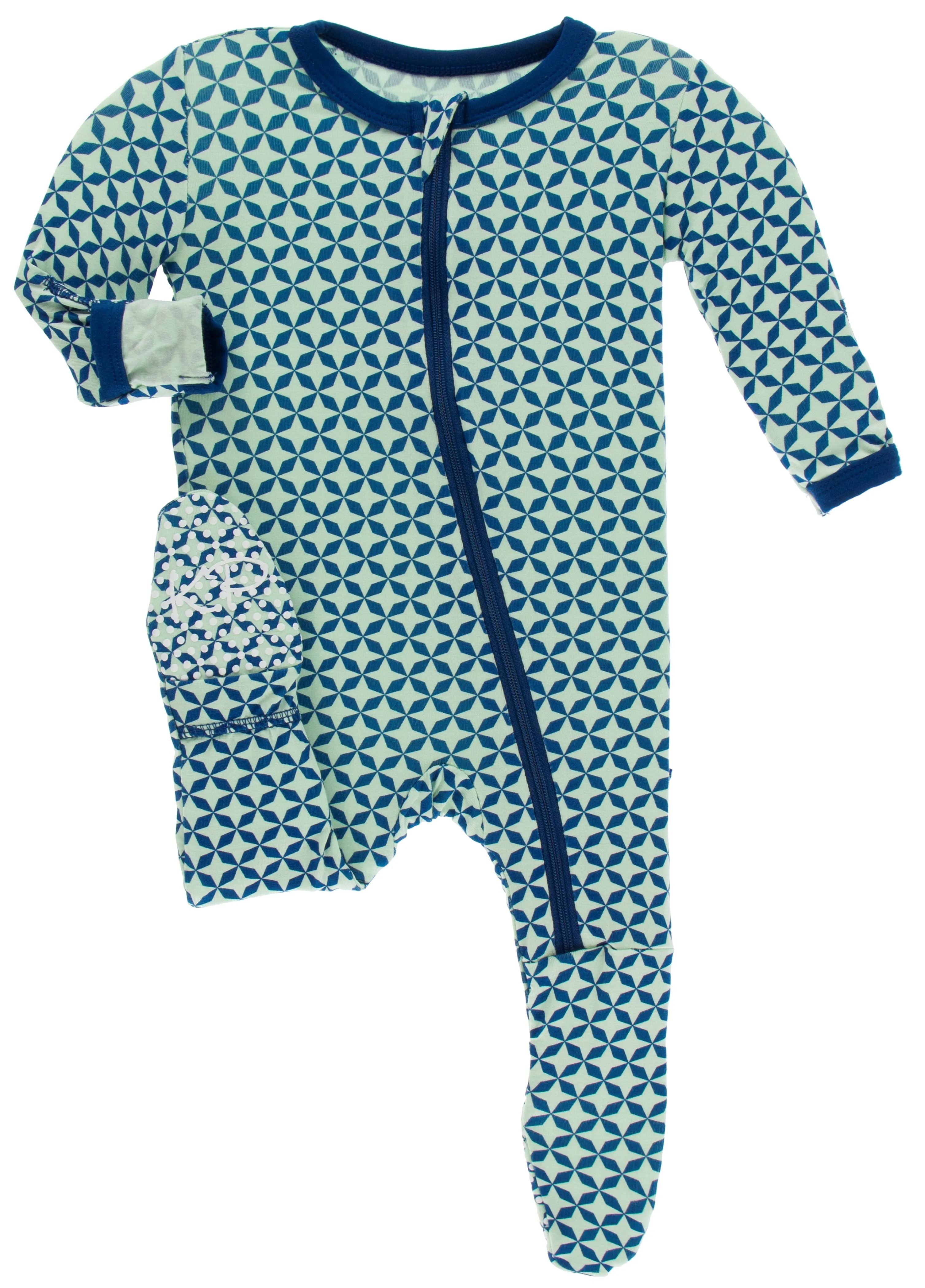 KicKee Pants Pistachio Taj Mahal Footie with Zipper