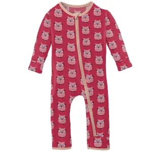 KicKee Pants Taffy Wise Owls Coverall with Zipper