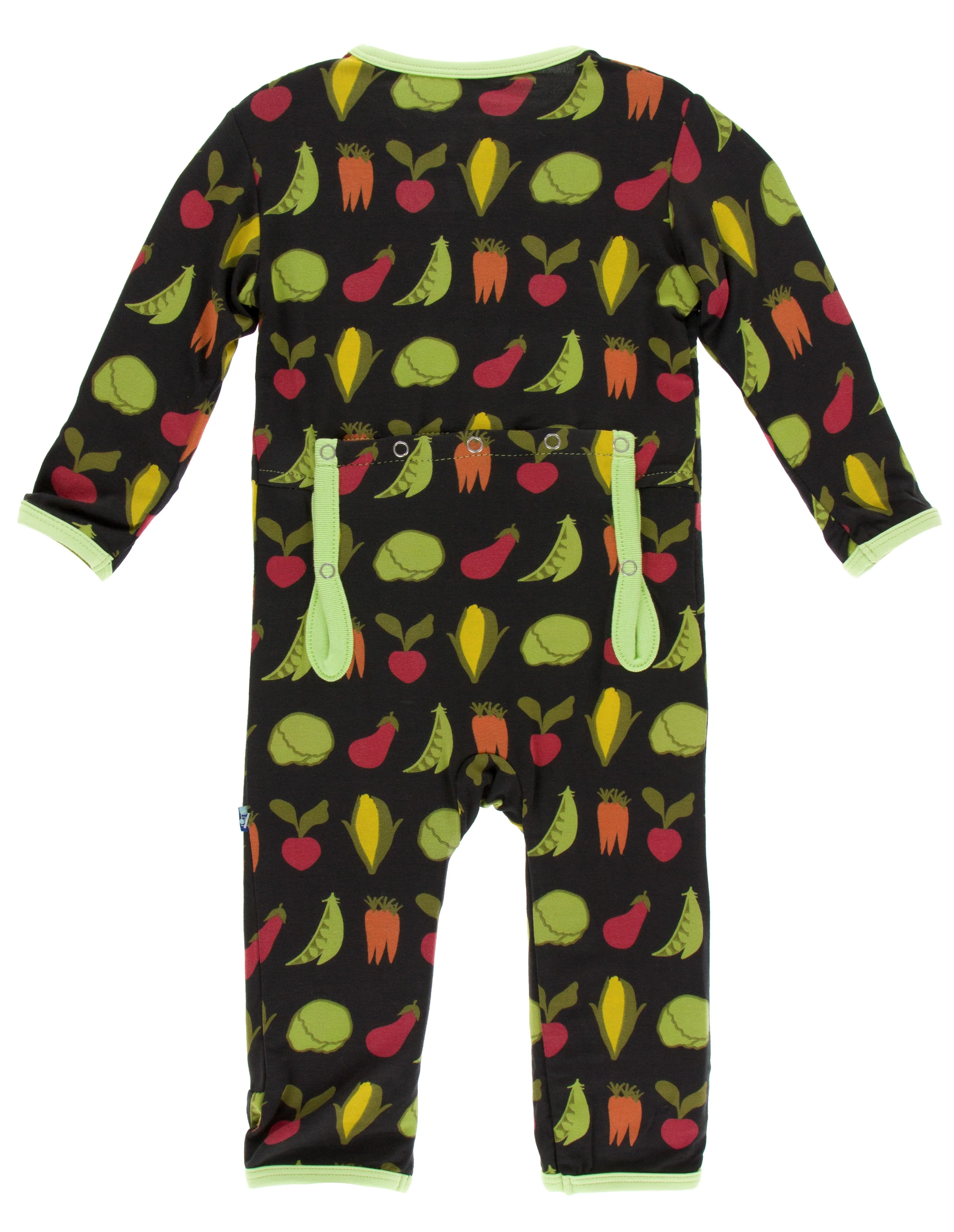 KicKee Pants Zebra Garden Veggies Coverall with Zipper