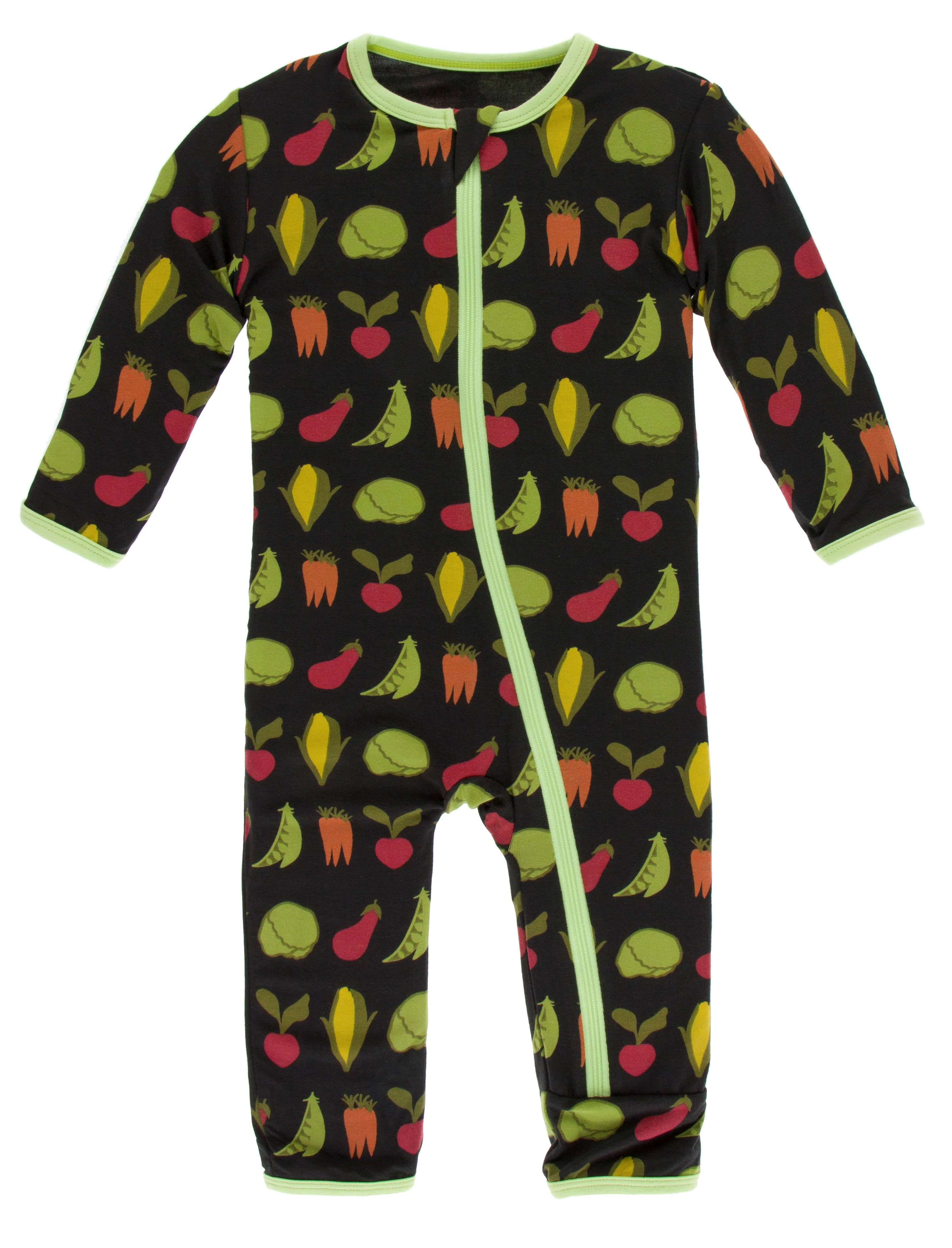 KicKee Pants Zebra Garden Veggies Coverall with Zipper