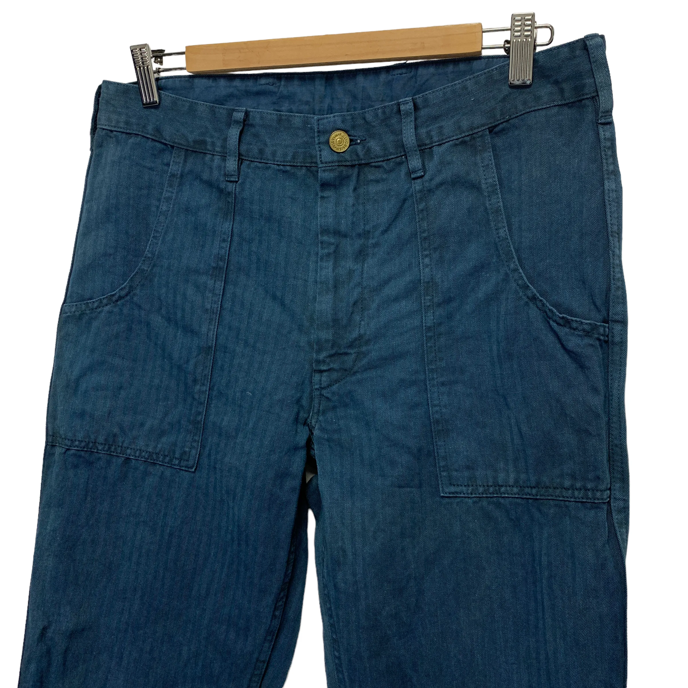 [L] Visvim 13 AW Scout Pants Herringbone Indigo