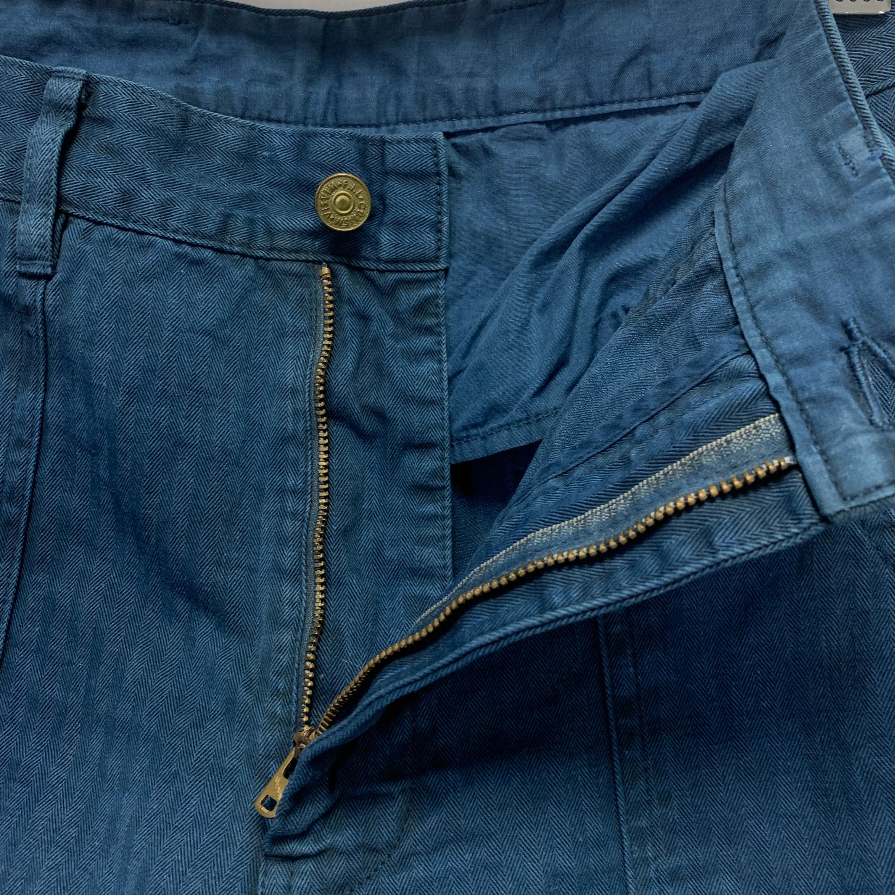 [L] Visvim 13 AW Scout Pants Herringbone Indigo