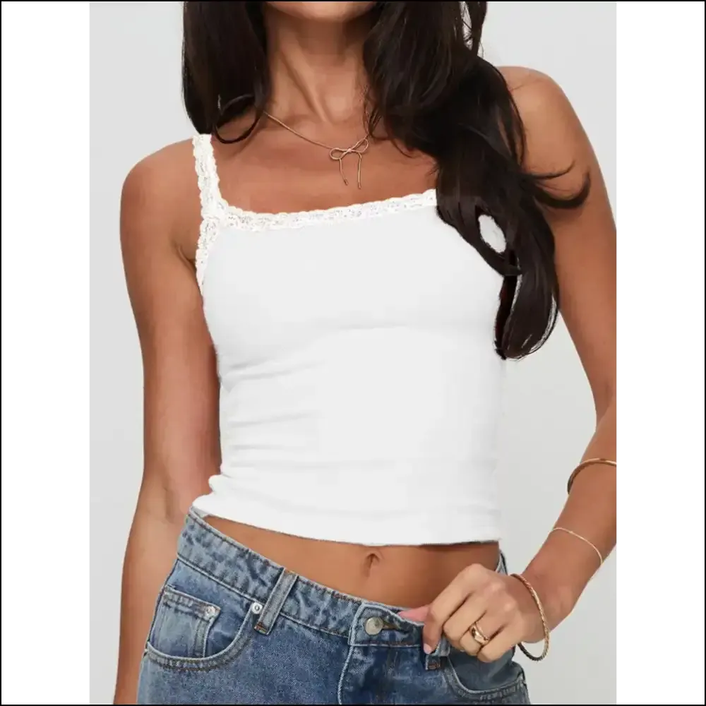 Lace Detail Cropped Cami